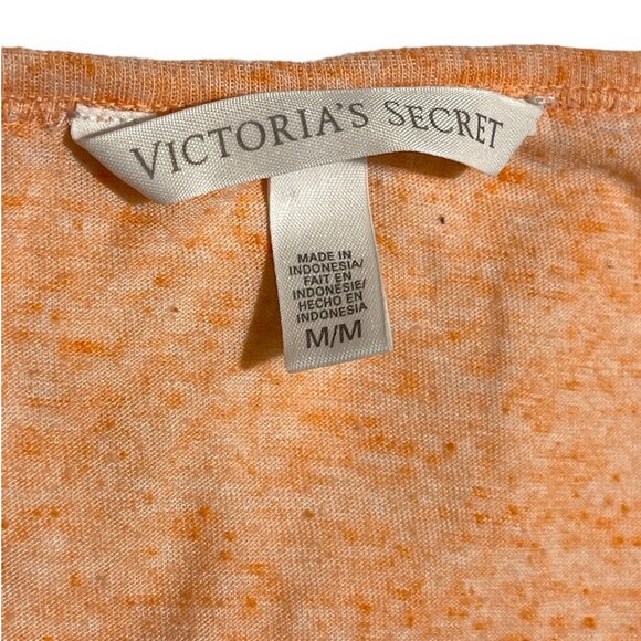 Victoria's Secret Peach Henley Top Size M/M Womens Casual Knit - Picture 5 of 11